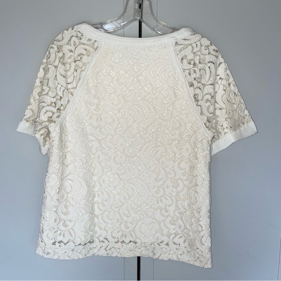 Banana Republic Cream Lace Top- Medium - Picture 2 of 7
